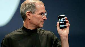 Steve Jobs announcing the Apple iPhone.